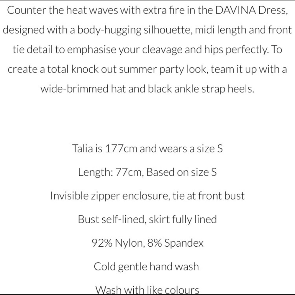 Black Knot Front Dress - Picture 4 of 4